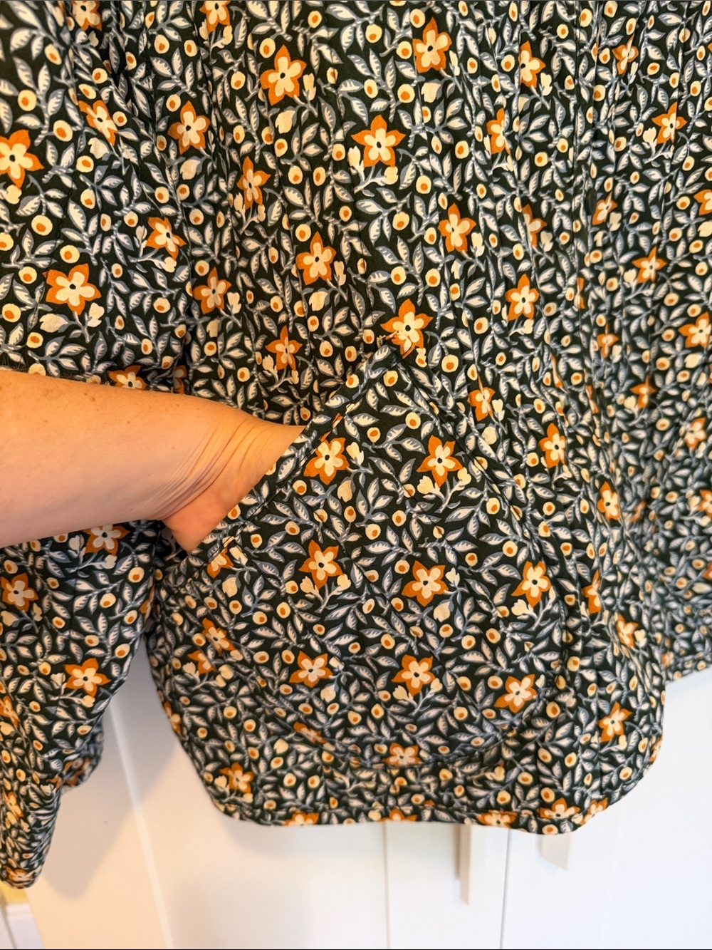 Universal Thread Quilted Floral Bomber Jacket - Green/Yellow - Picture 4 of 8